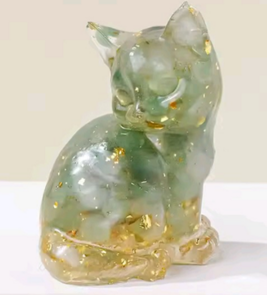 Adventurine Cat Figurine